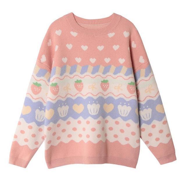 Kawaii Cute Strawberry Sweater