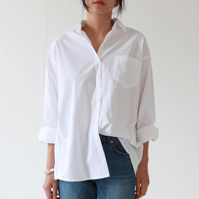 Long Sleeve Cotton Shirt - Aesthetics Soul