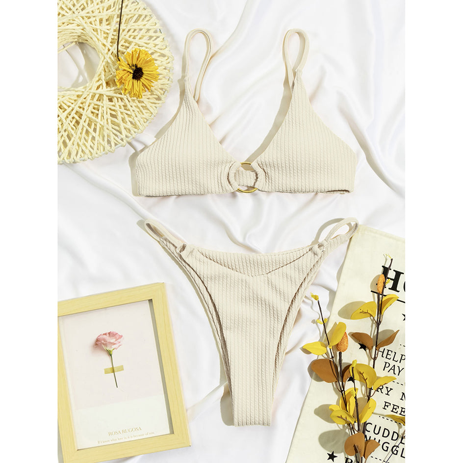 Our Plain Rib Bikini is perfect four your next vacation. Get your aesthetic Bikini today.