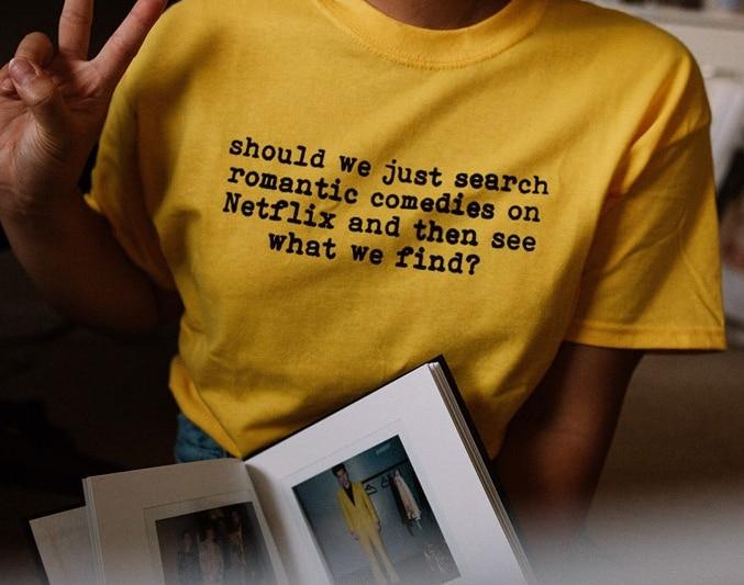 Should We Just Search Romantic Comedies On Netflix T-Shirt
