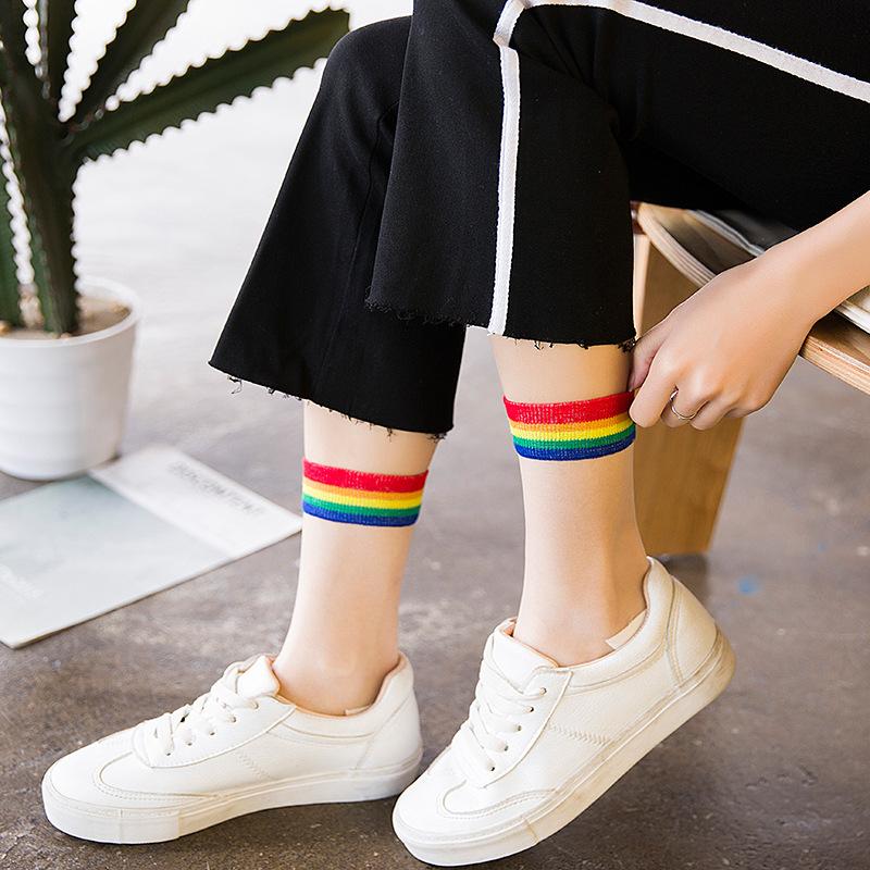 Transparent Rainbow Socks | Aesthetics Soul