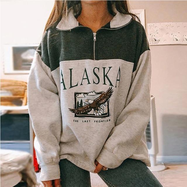 Alaska Zip Up Sweatshirt | Aesthetics Soul