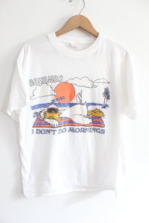 Bahamas I Don't Do Mornings Beach Duck T-Shirt | Aesthetics Soul