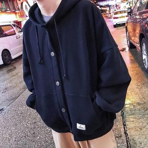 Basic Button Up Hoodie