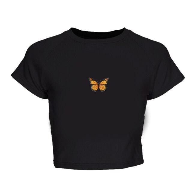 Butterfly Cropped Tee