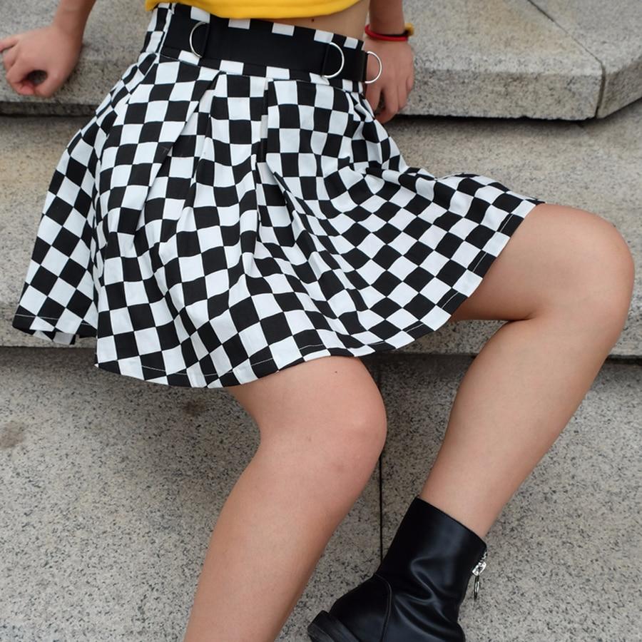 Checkered Skirt - Aesthetics Soul