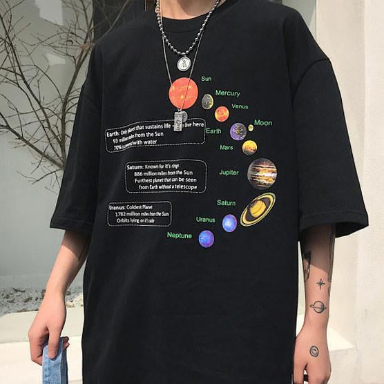 Cosmos Solar System T-Shirt - Aesthetics Soul