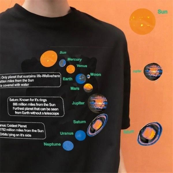 Cosmos Solar System T-Shirt - Aesthetics Soul