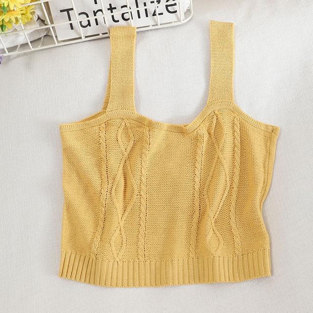 Cottagecore Knit Tank Top – Aesthetic Clothes Store