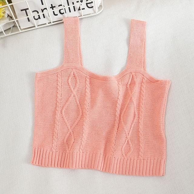 Cottagecore Knit Tank Top – Aesthetic Clothes Store