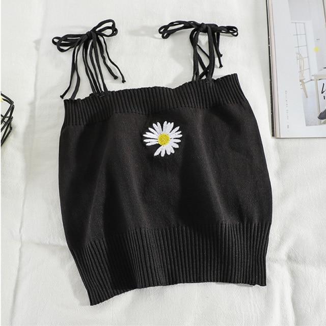 Daisy Knit Tank Top | Aesthetic Clothing Store
