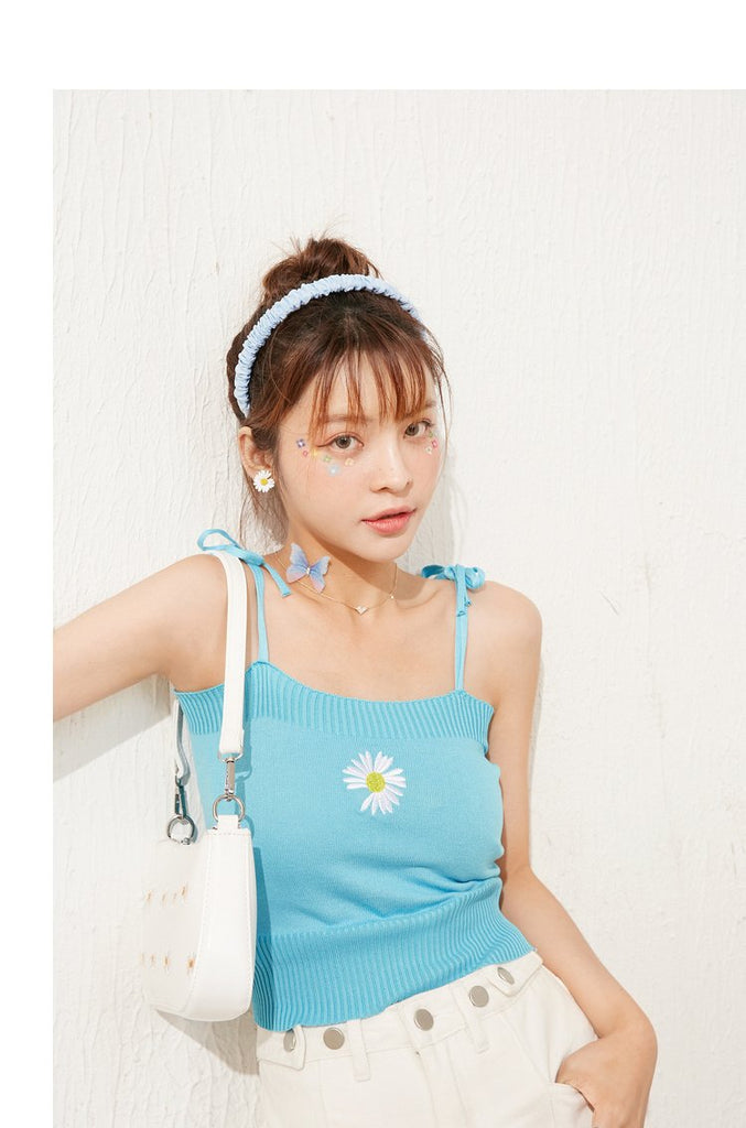 Daisy Knit Tank Top | Aesthetic Clothing Store