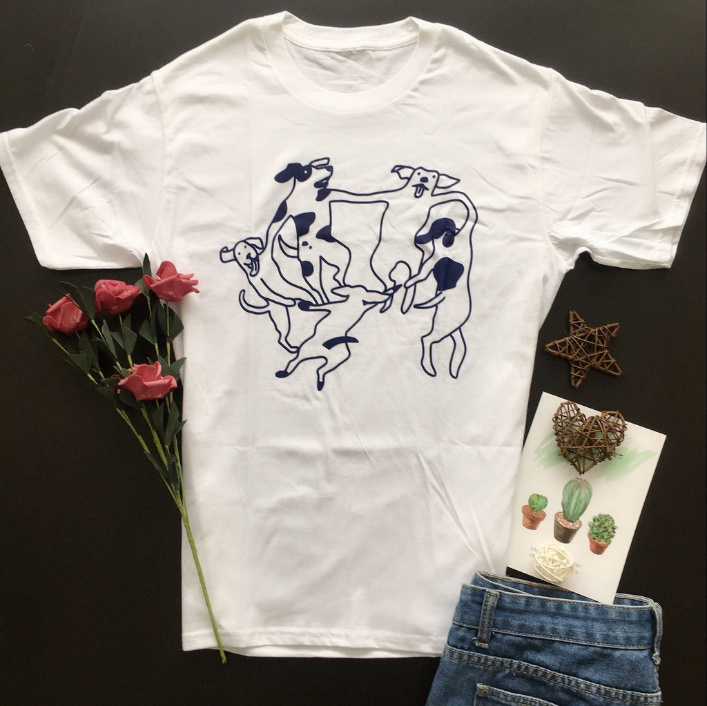 Dogs Dance T-Shirt | Aesthetics Soul