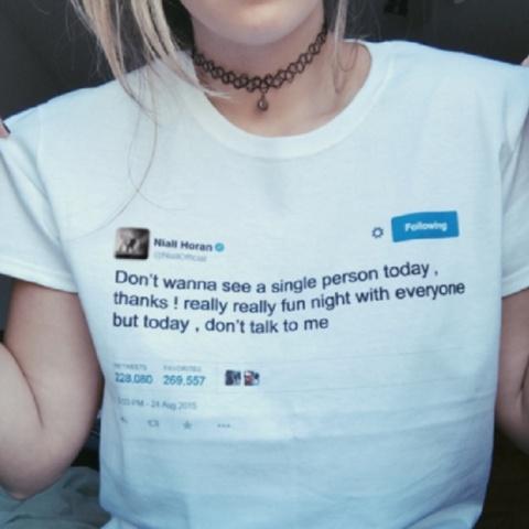 Don't Wanna See a Single Person Today T-Shirt - Aesthetics Soul