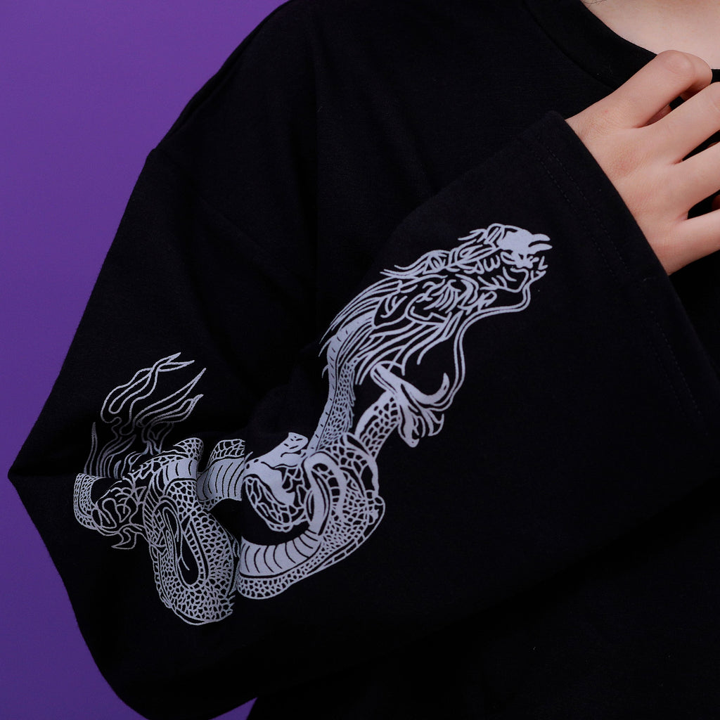 Dragon Cropped Long Sleeve | Aeshetics Soul
