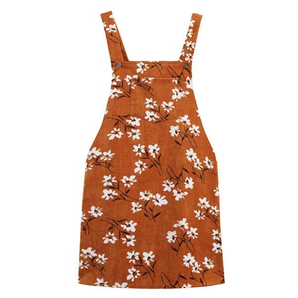 Floral Dungaree Dress Cottagecore to Grunge