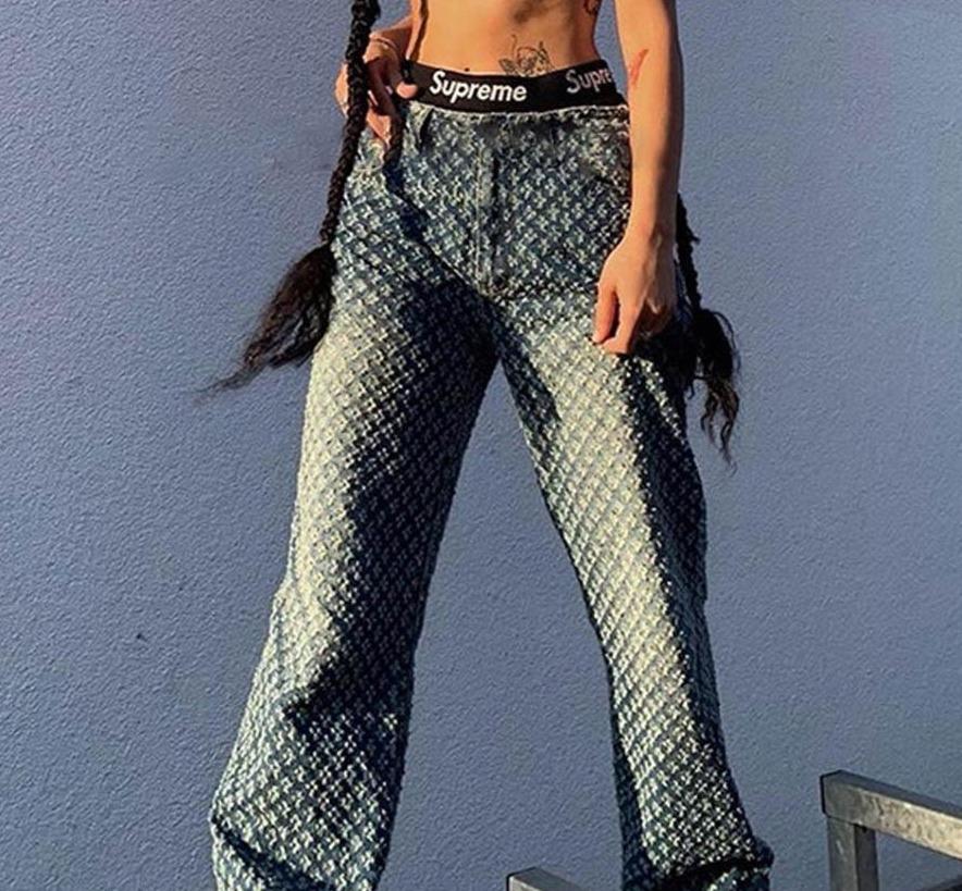 GENERIC Spring Autumn High Harajuku High Waist with Chain Jeans Woman  Leisure Streetwear Hip Hop Pants (Color : A, Size : L Code) : Amazon.ca:  Clothing, Shoes & Accessories
