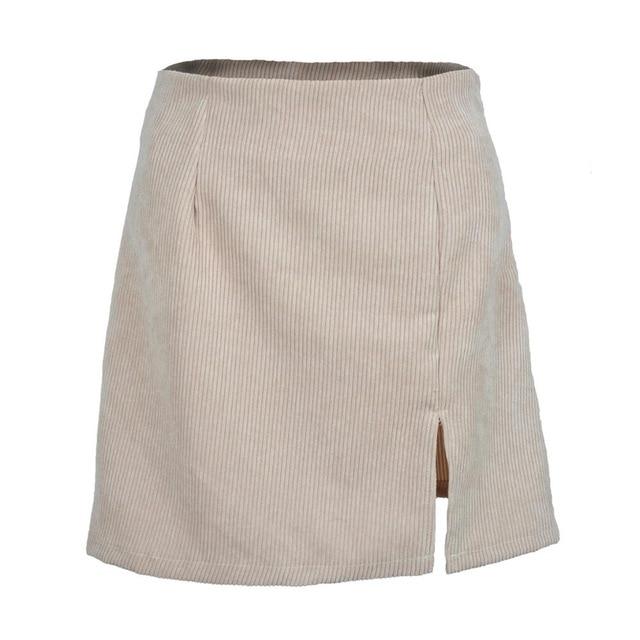 Indie Girl Vintage Corduroy Mini Skirt