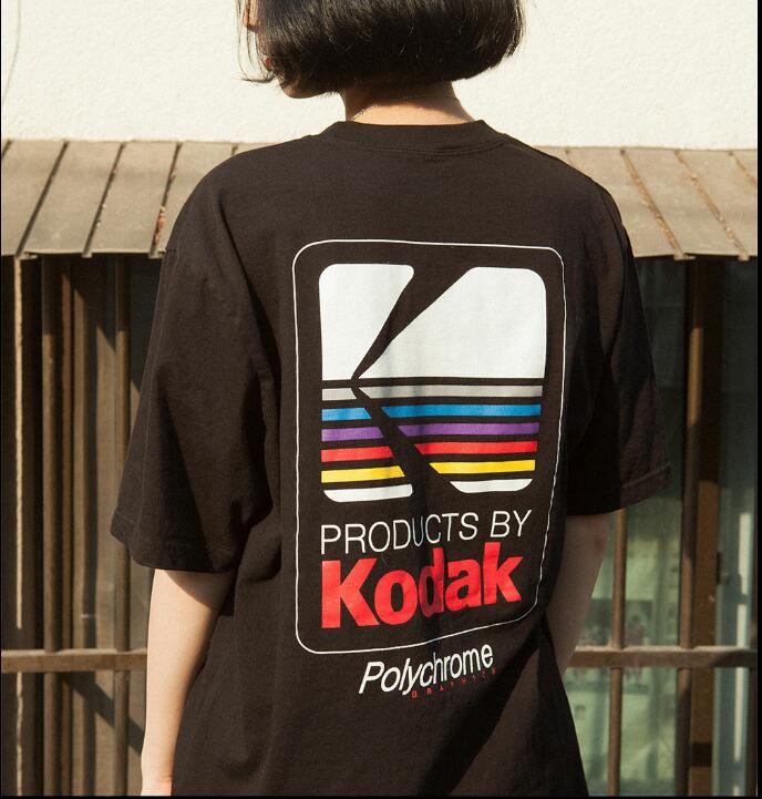 Black Vintage aesthetic Kodak T-shirt
