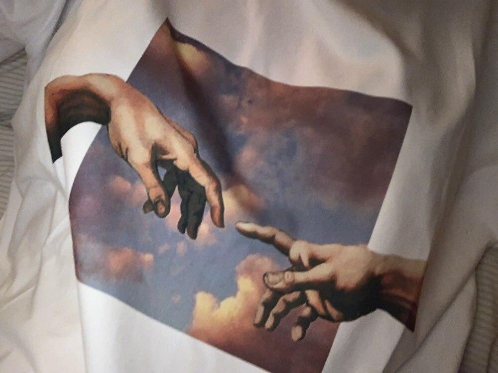 Michelangelo The Creation of Adam Aesthetic Art Hoe T-Shirts