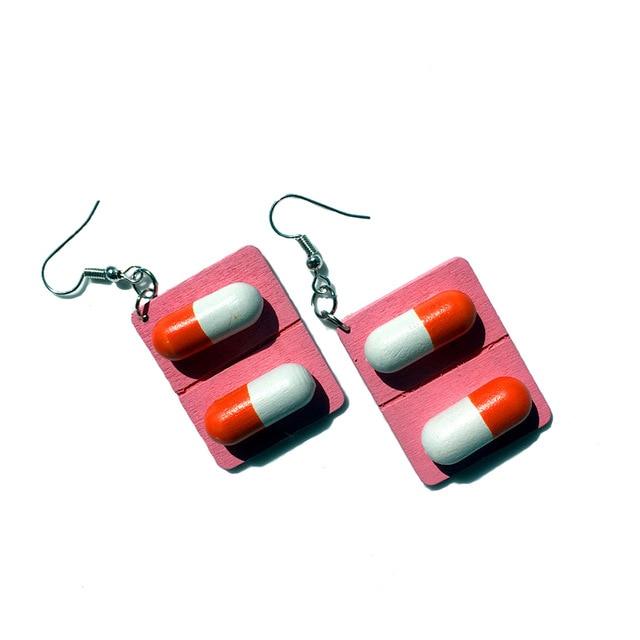 Pill Capsule Earrings