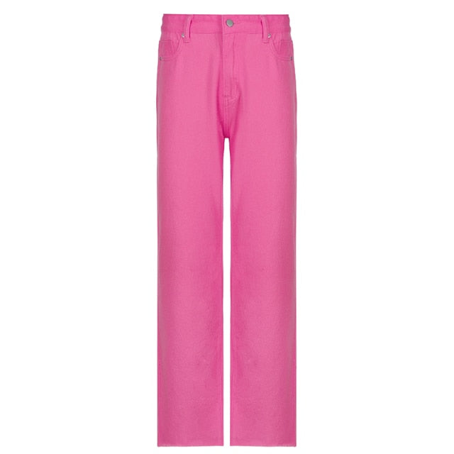pink Stylish Y2K aesthetic pants