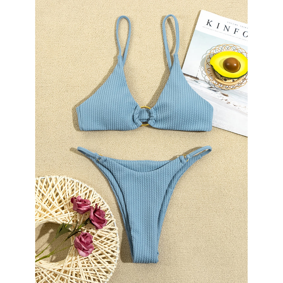 Our Plain Rib Bikini is perfect four your next vacation. Get your aesthetic Bikini today.