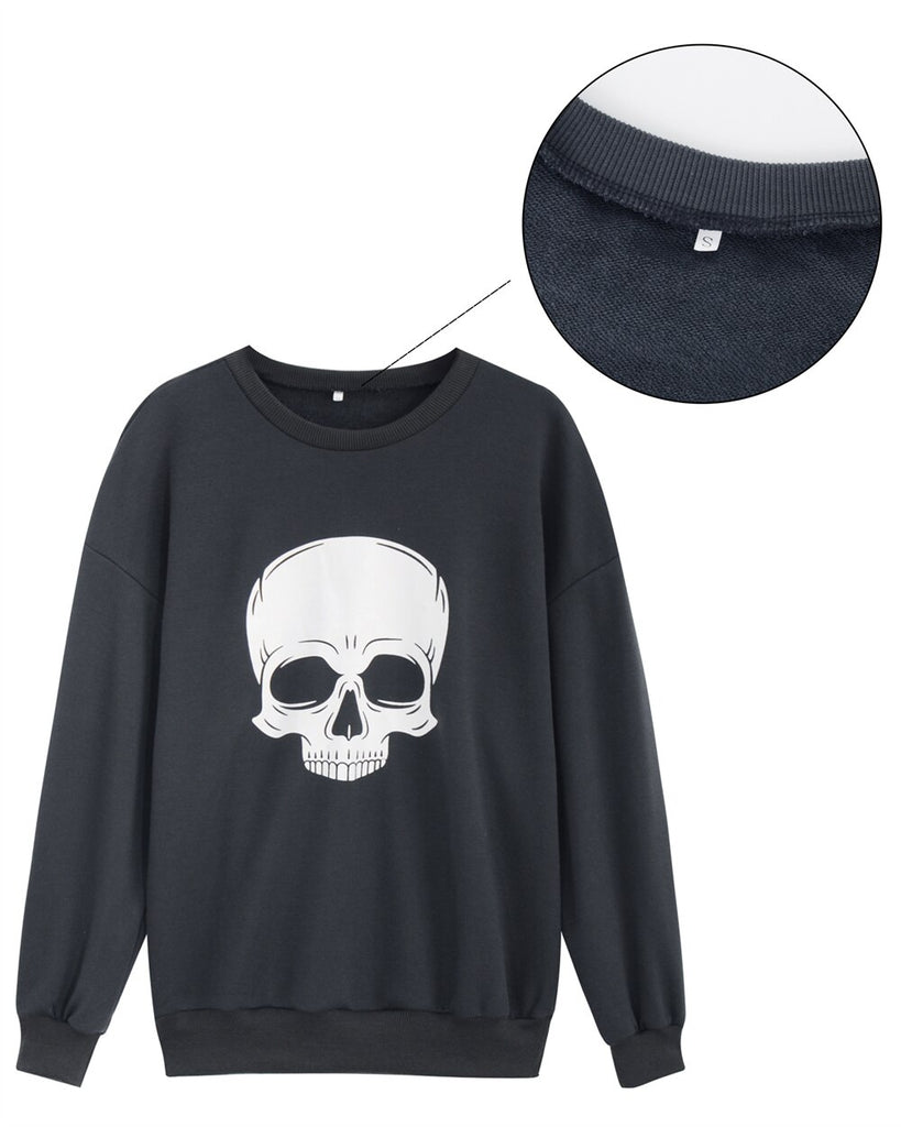 High Quality Skull Print Sweatshirt