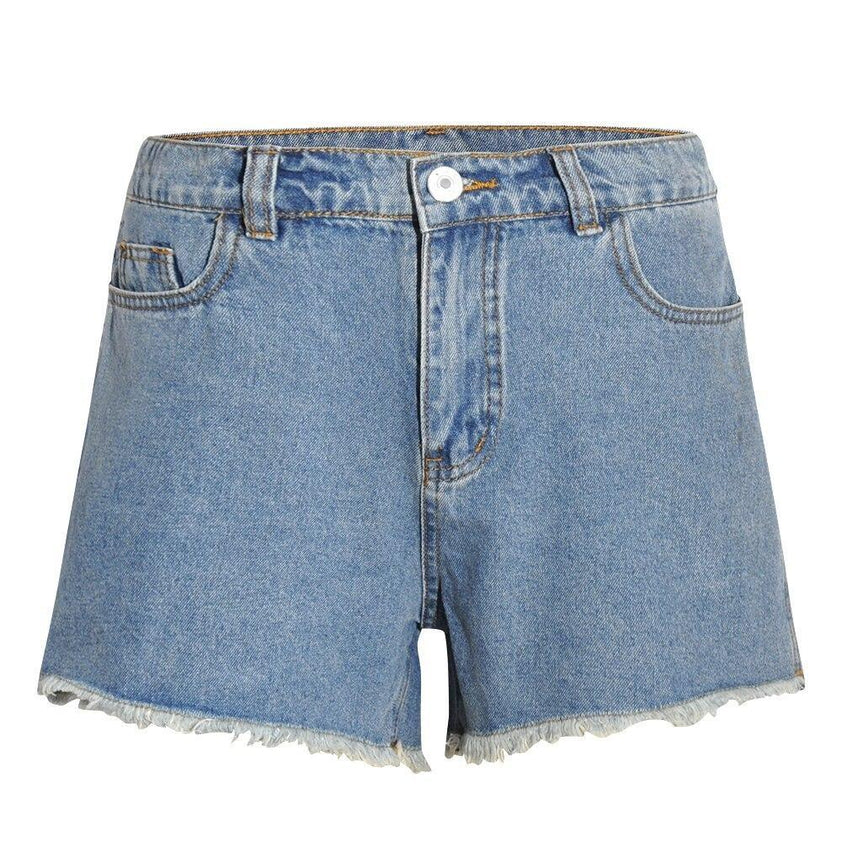 Chamomile Embroidery Denim Shorts – Aesthetic Clothes Store