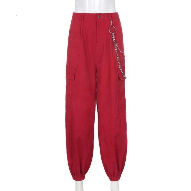 Vine Red Cargo Pants – Aesthetic Clothes Store
