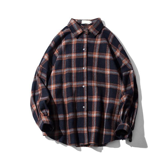 The Vintage Plaid oversized aesthetic shirt is the perfect piece of clothing for your vintage aesthetic look.