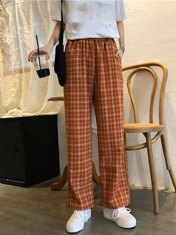 Cozy Up Plaid Trousers