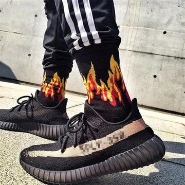 Red Flame Socks