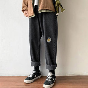 Spring Sensation Unisex Daisy Jeans black