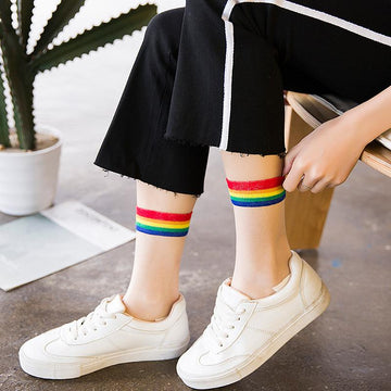 Transparent Rainbow Socks | Aesthetics Soul